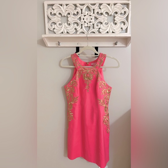 Lilly Pulitzer Dresses & Skirts - NWOT Lilly Pulitzer Tina Stretch Shift Dress in Coral Sunset, Size 0